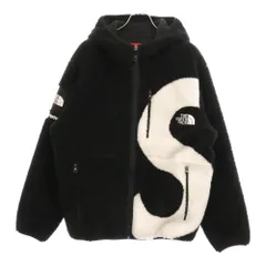 SUPREME (シュプリーム) 20AW ×THE NORTH FACE S Logo Hooded Fleece Jacket NT62004I ザノースフェイス Sロゴ フリースジャケット ブラック/ホワイト