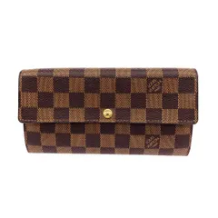 LOUIS VUITTON ルイヴィトン ダミエ エベヌ ポルトフォイユサラ 旧型　二つ折り 長財布  N61734 CA1006 ブラウン  レディース 　240001145459
