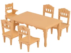 【即日発送】ダイニングテーブルセット 】 カ-421 STマーク認証 【 3歳以上 おもちゃ 家具 ドールハウス Sylvanian Families シルバニアファミリー エポック社 EPOCH
