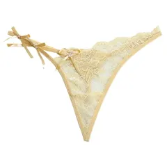 レディース Tバック ショーツ レース 花柄 サイドストリング Gストリング アシンメトリー リボン 透ける スケスケ セクシー かわいい シースルー 美尻 rt-047
