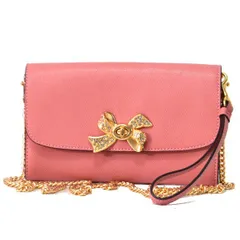 コーチ バッグ COACH レザー チェーン ショルダー クロスボディ クラッチ リストレット 3WAY 斜め掛けバッグ ヴィンテージピンク　31480
