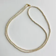 貝ベビーパール2Wayロングネックレス/約4.5mm約100cm/Lt.クリーム/G/made in japan
