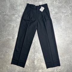 LOEWE ロエベ LOEWE ウール タックワイドスラックス Q825331X01 ブラック 黒 ウール 2タック