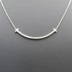 TIFFANY&Co ティファニー Tスマイル スモール シルバー 925 ネックレス Ag925 tiffany&co ユニセックス 【中古】