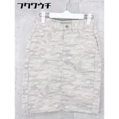 ◇ A day in the life UNITED ARROWS 迷彩 カモフラ 膝丈 タイト スカート サイズ36 ベージュ グレー レディース 【中古】 【1101040102019】