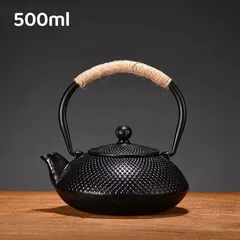 鉄急須 鉄製 急須ホイッスルケトル 500ml 南部鉄器 鉄瓶 鉄器 鋳鉄ティーポット 和風 鉄瓶 ステンレススチールインフューザー付き ストーブ
