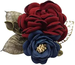 [レリカ] Le Li Ca 母の日 コサージュ 花 ブローチ 卒業式 入学式 フォーマル パーティー 胸飾り 結婚式 アクセサリー レディース( レッド)