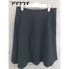 ◇ BEAMS HEART ビームスハート 膝丈 フレア スカート サイズ2 ネイビー レディース 【中古】 【1103090015509】