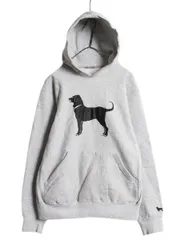 【お得なクーポン配布中!】 90s USA製 The Black Dog ドッグ プリント スウェット メンズ レディース M 古着 オールド ヘビーウェイト 犬 裏起毛 厚手 霜降り グレー