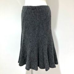 TK-S018 トリコ コムデギャルソン tricot COMME des GARCONS ウール縮絨 ヘリンボーン マーメイドスカート チャコールグレー Mサイズ 2003年A/W