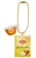 【中古】食玩 キーホルダー 5.イエローラベル ティーバッグ 「Lipton ミニチュアチャーム＆グミ」