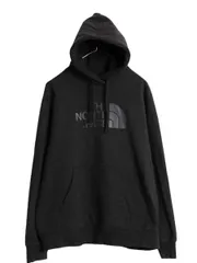 【お得なクーポン配布中!】 ノースフェイス プリント スウェット フード パーカー メンズ L 古着 The North Face アウトドア プルオーバー 裏起毛 トレーナー ブラック