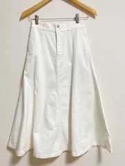 UNIQLO ユニクロ フレアスカート ホワイト デニムスカート M