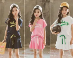 キッズ 女の子 スポーツウェア テニスウェア 夏服 セットアップ