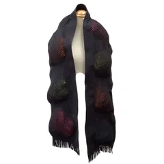 イッセイミヤケ ストール　ISSEI MIYAKE ISSEY MIYAKE イッセイミヤケ フリンジ付きストール グレー