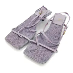 ザラ サンダル スクエアトゥ ストラップ 靴 レディース 39サイズ うす紫 ZARA 【中古】