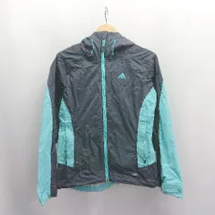 ◇ ⊇ adidas アディダス ナイロン 長袖 パーカー サイズM ネイビー系 レディース E  【1504240024653】