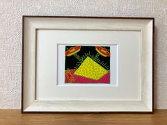 巨匠キースへリング◎Keith Haring☆新品額付☆マット付ポストカードフレーム◇A4サイズ程度☆作品名：Untitled, 1983
