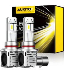 ★AUXITO 9005 HB3 LEDヘッドライト 車用 2年品質保証 新基準車検対応 ZES LEDチップ搭載 hb3 led ハイビーム 驚異の純正ハロゲンサイズ登場車用LEDバルブ HB3 車種対応 高輝度 6500K 2個入り ホワイト-M3HB3