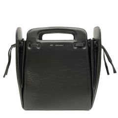 美品 【アミ】アコーディオン クロスバッグ レザー ロゴ金具 