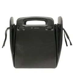 AMI PARIS アミパリス アコーディオン ハンドバッグ レザー ブラック レディース【中古】