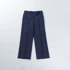 イヴサンローラン Yves Saint Laurent pour homme ウールトラウザー ストレート ネイビー パンツ スラックス センタープレス