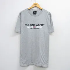 XL/古着 ラルフローレン ポロジーンズ 半袖 ブランド Tシャツ メンズ 00s ビッグロゴ 大きいサイズ クルーネック グレー 霜降り 25aug20 中
