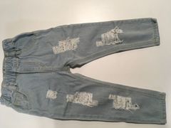 子供用ダメージジーンズ　薄水色　57