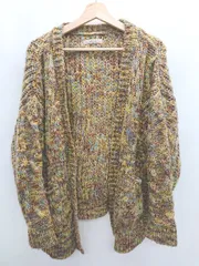 ◇ NICE CLAUP ナイスクラップ 長袖 ニット カーディガン サイズF ブラウン マルチ レディース P  【1406240009268】