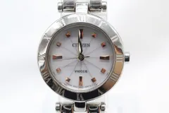 【W260-15】動作品 CITIZEN wicca Eco-Drive シチズン ウィッカ エコドライブ ソーラー 腕時計 E031-S057264 レディース