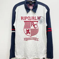 古着 ユーズド ロンT ロンティー 長袖 リップカール RIP CURL サーフ サーファー アメカジ 刺繍 Lサイズ ホワイト 白T 冬服 アメカジ オーストラリア ブランドのサムネイル