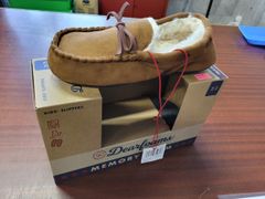 新品 20～21.5cm 　コストコ Dearforms モカシン ルームシューズ モカシン 屋外 屋内 低反発 メモリーフォーム ディアホームズ もこもこ