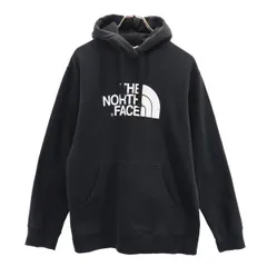 ノースフェイス 長袖 スウェットパーカー M ブラック THE NORTH FACE プルオーバー ロゴ メンズ 古着 【231112】