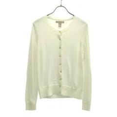 Banana Republic バナナリパブリック 長袖 クルーネック カーディガン M ホワイト レディース 古着