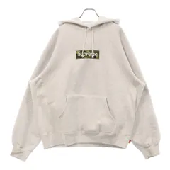SUPREME (シュプリーム) 23AW Box Logo Hooded Sweatshirt カモフラボックスロゴフーディー プルオーバースウェットパーカー グレー