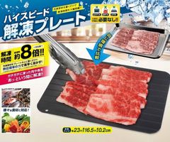 ハイスピード 解凍プレート 23×16cm 冷凍 急速解凍 まな板 アルミ 自然解凍 粗熱 丸洗い コンパクト 置くだけ 簡単 電気 ガス 不要 時短調理