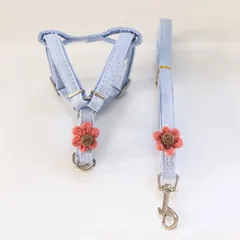 ☆ Bタイプ×ブルー ☆ Sサイズ ☆ ハーネス pmyhnes01 犬 リード ハーネス 胴輪 ペット かわいい ソフト 簡単装着 散歩 お出かけ 犬用 猫用 イヌ いぬ 猫 ねこ ネコ リボン 水玉 おしゃれ 可愛い