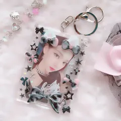 レジンデコ　フォトキーホルダー　トレカケース　硬貨ケースデコ　硬質ケースデコ　ギャル　星　y2k　猫耳　量産　地雷