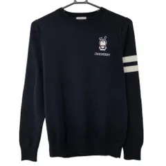 ★値下げ★【美品】ジャックバニー×ドラえもん セーター ネイビー×白 うさ耳ドラえもん 袖2ライン ニット レディース 1(M) ゴルフウェア Jack Bunny