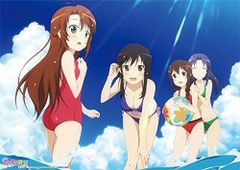 一条蛍 越谷小鞠 宮内一穂 富士宮このみ 水着 ポスター のんのんびより ばけーしょん ミニクリアポスター