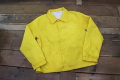 ☆champion/チャンピオン 裏起毛コーチジャケット size150cm キッズ 黄色 kids 古着 used☆