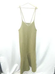 ◇ ⊇ Alley by w closet 肩紐調節可能 ロング丈 ワンピース サイズF カーキ レディース E  【1410100064403】