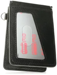 【数量限定】[BLUE SINCERE] 定期入れ メンズ 革 4枚収納 バタフライ パスケース 0.5mm スマートタイプ サステナブルレザー / PC1（ロイヤルブラック）