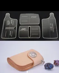 二つ折り 財布 透明 レザークラフト用アクリル型セット