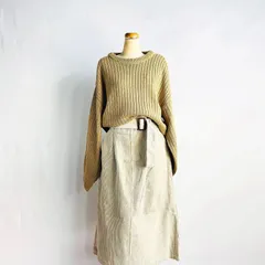レディース セット売り ニット セーター ブラウン Riche glamour Mサイズ スカート ロングスカート コーデュロイ シンプル 秋服 まとめ売り 婦人服 コーデ売り