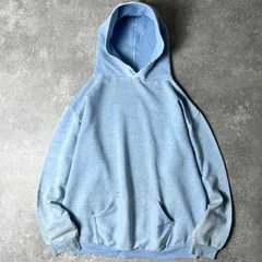 雰囲気系 70s 80s 金タグ RUSSELL 無地 スウェット フード パーカー XL / 70年代 80年代 ビンテージ ラッセル トレーナー 襤褸