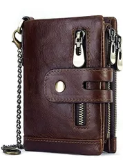 ★化粧箱付き★　二つ折り財布　折り財布　コンパクト　メンズ　本革　薄型　多機能大容量　男女兼用