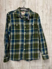 S85912 LEVI’S チェック 柄 シャツ メンズ グリーン ブルー リーバイス