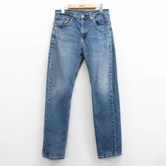 W36/古着 ジーンズ Levis リーバイス 505 メンズ ヒゲ 紺 ネイビー デニム 25mar01 中古 ボトムス ジーパン Gパン ロング パンツ