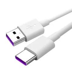 5A 急速充電 Type-Cケーブル 《1m》 《ホワイト》 USB タイプC 高速充電 40W急速充電対応 ケーブル[定形外郵便、送料無料]